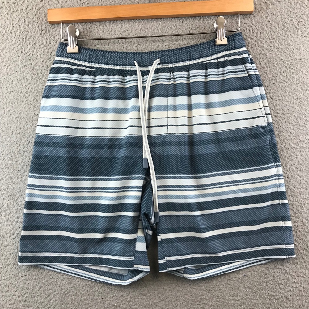 Faherty Shorts Shorete Men's Striped Swim Trunks Shorts Drawstring Lined S